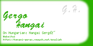 gergo hangai business card